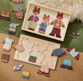 Fox Family Wooden Dress Up Puzzle